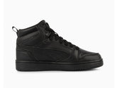 Zapatillas Puma Rebound V6 Cadete Mono Negro
