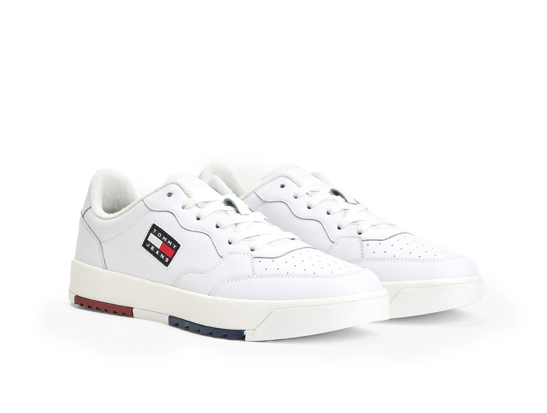 Zapatilla Tommy Basket Leather Hombre Blanco