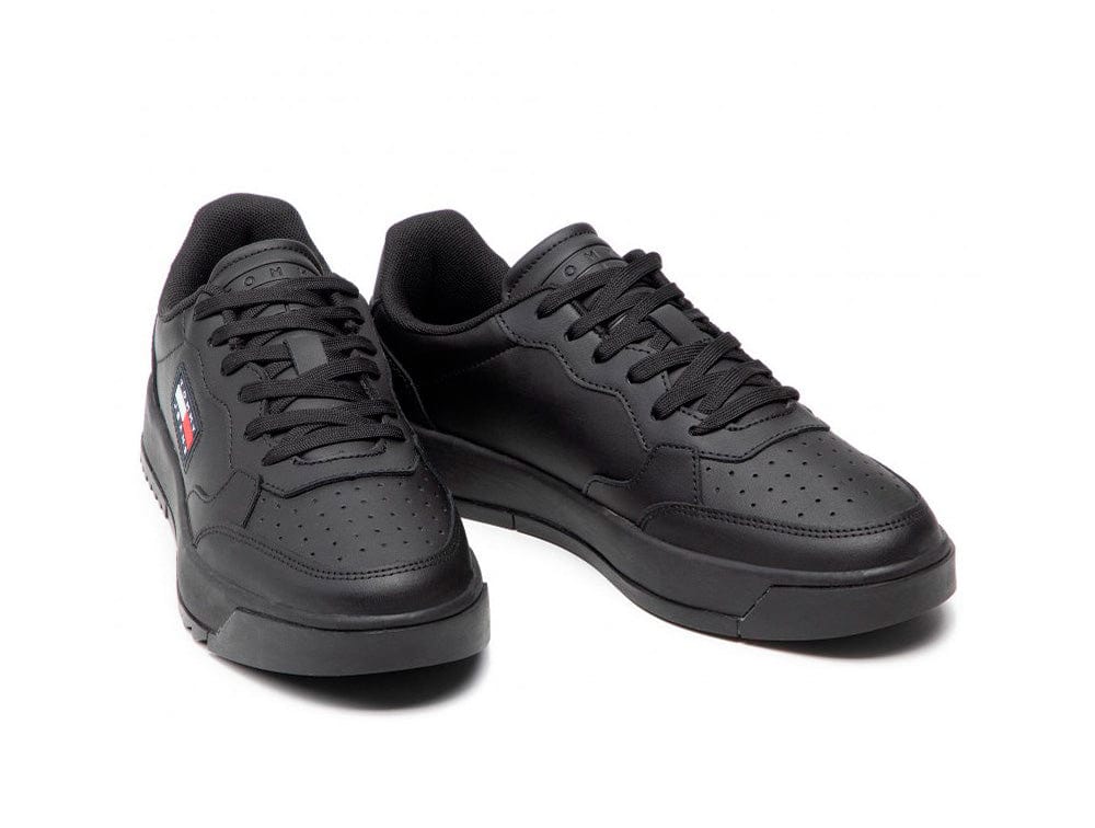 Zapatilla Tommy  Basket Leather  Hombre Negro