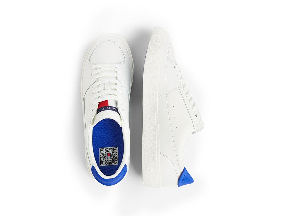 Zapatilla Tommy Vulcanized Leat Hombre Blanco