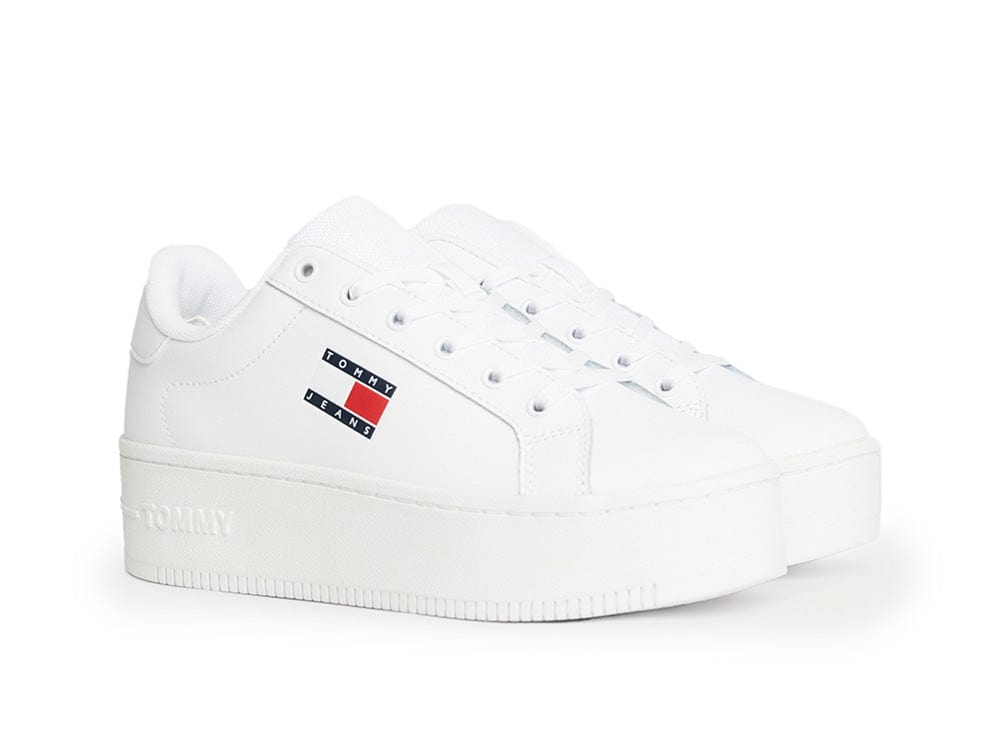 Zapatilla Tommy Flatform Ess Mujer Blanco