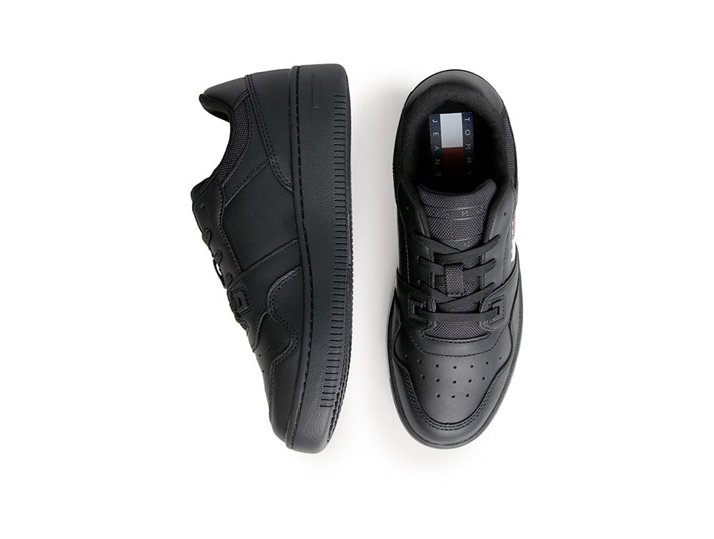 Zapatilla Tommy Retro Basket Ess Triple Mujer Negro