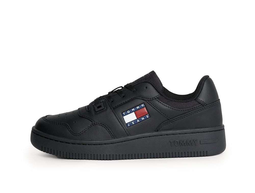 Zapatilla Tommy Retro Basket Ess Triple Mujer Negro