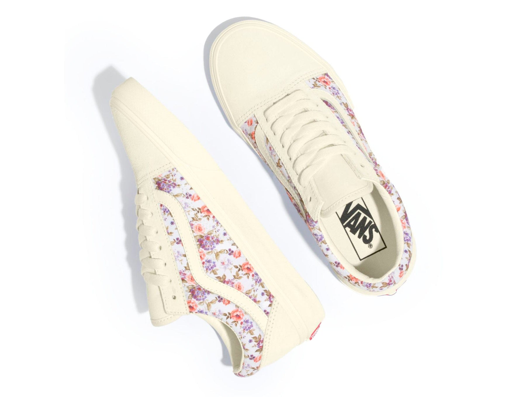 Zapatilla Vans Old Skool Vintage Floral Mujer Blanco