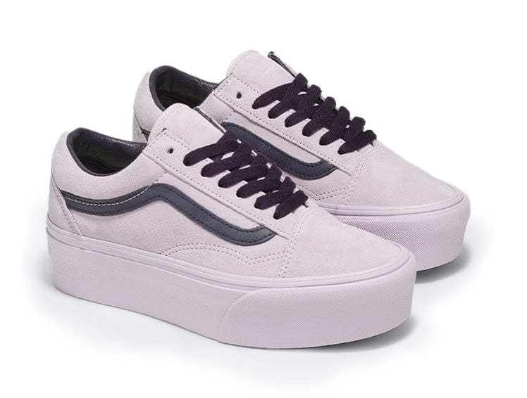 Zapatilla Vans Old Skool Stackform (Suede) Mujer Gris