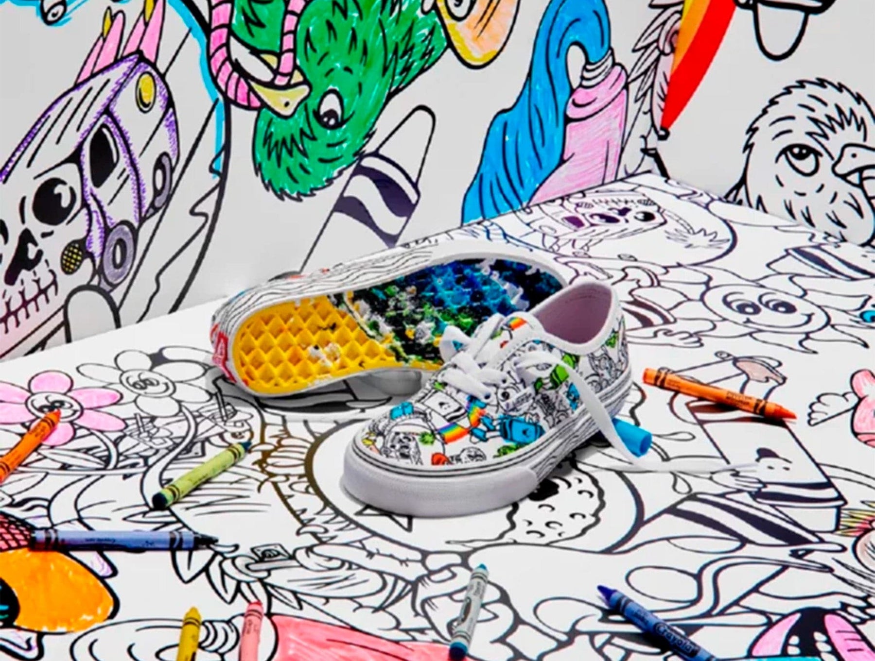 Zapatilla Vans Crayola Authentic Junior Blanco
