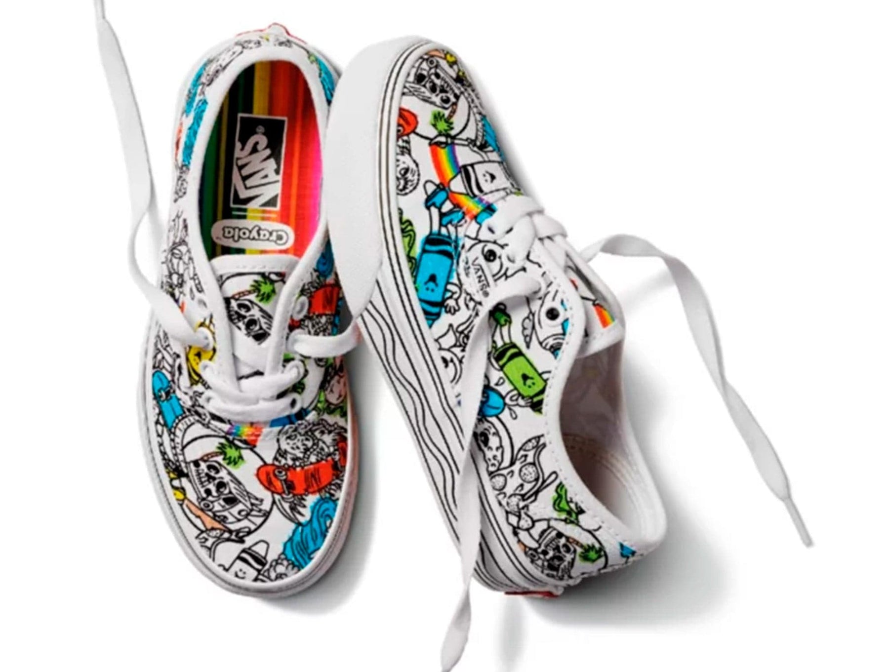Zapatilla Vans Crayola Authentic Junior Blanco