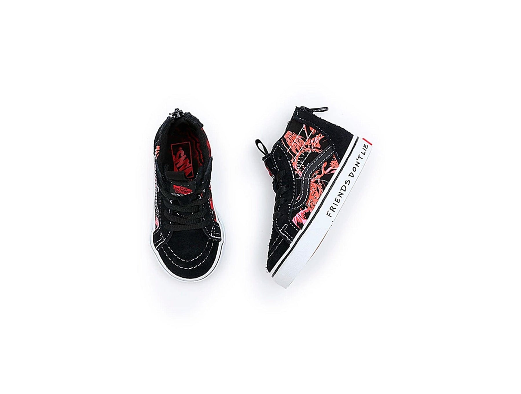 Zapatilla Vans Sk8-Hi Zip Stranger Things Infantil Negro