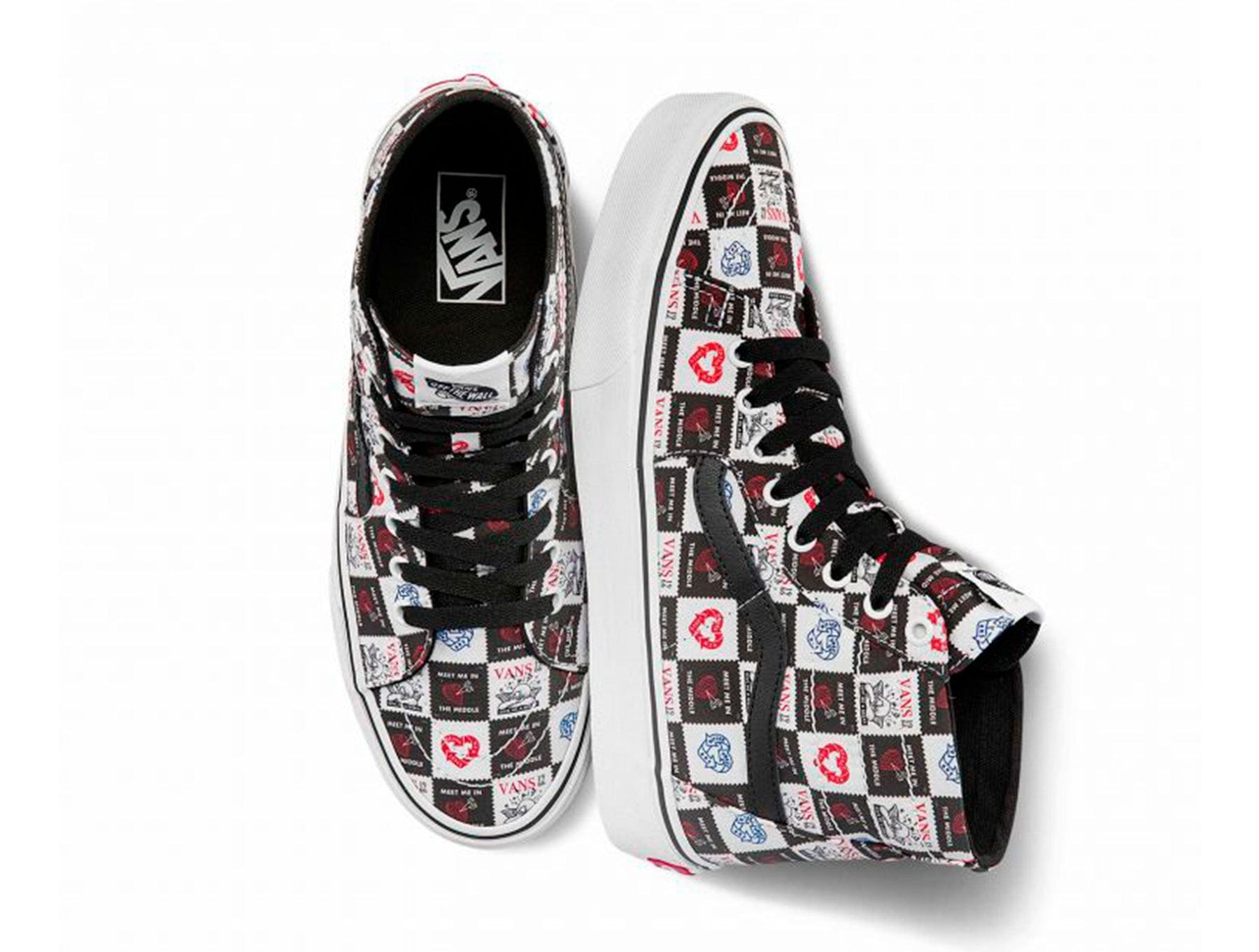 Zapatilla Vans Sk8-Hi Tapered (Love Letters) Mujer Negro