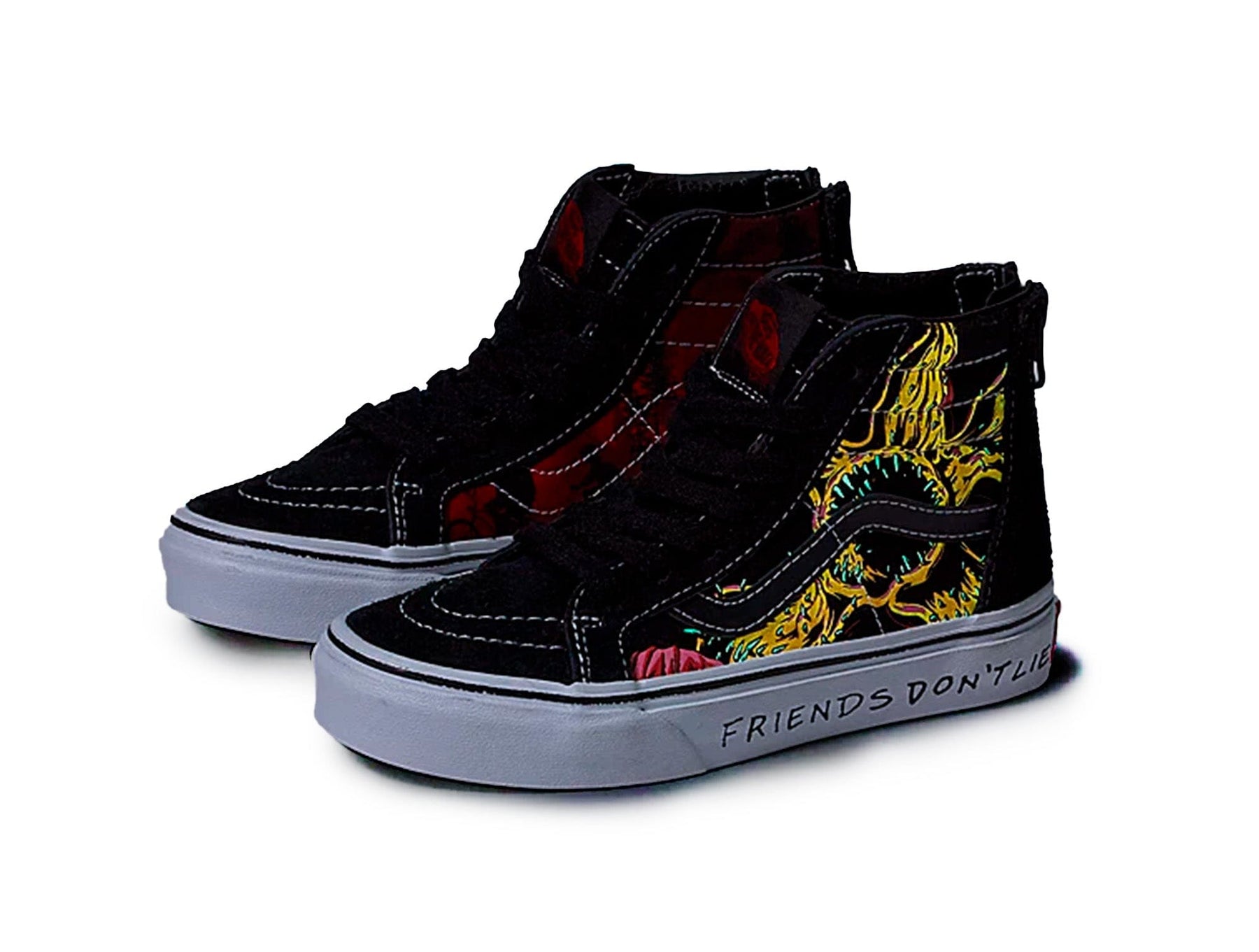 Zapatilla Vans Sk8-Hi Zip Stranger Things Junior Negro