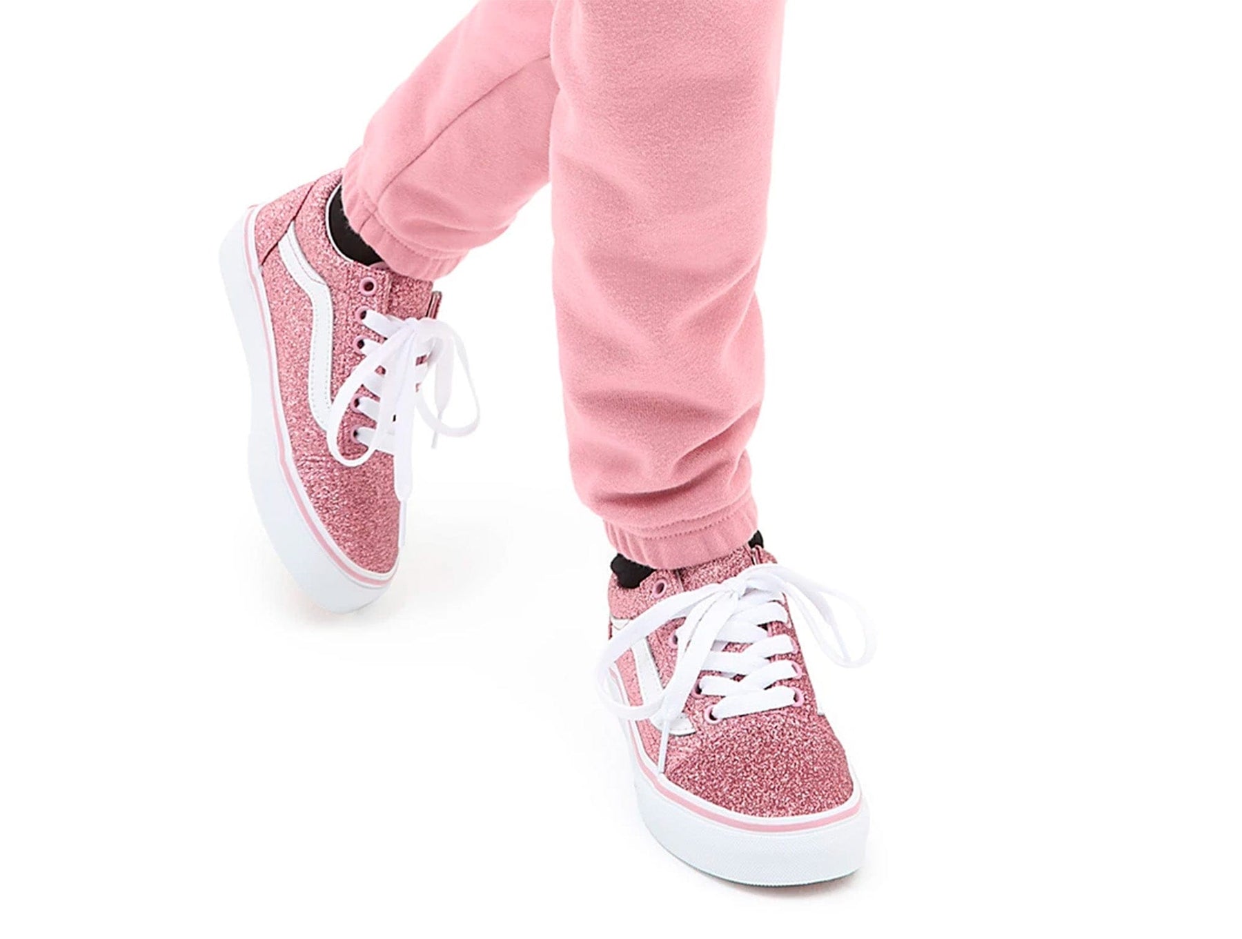 Zapatilla Vans Old Skool Glitter Junior Rosado
