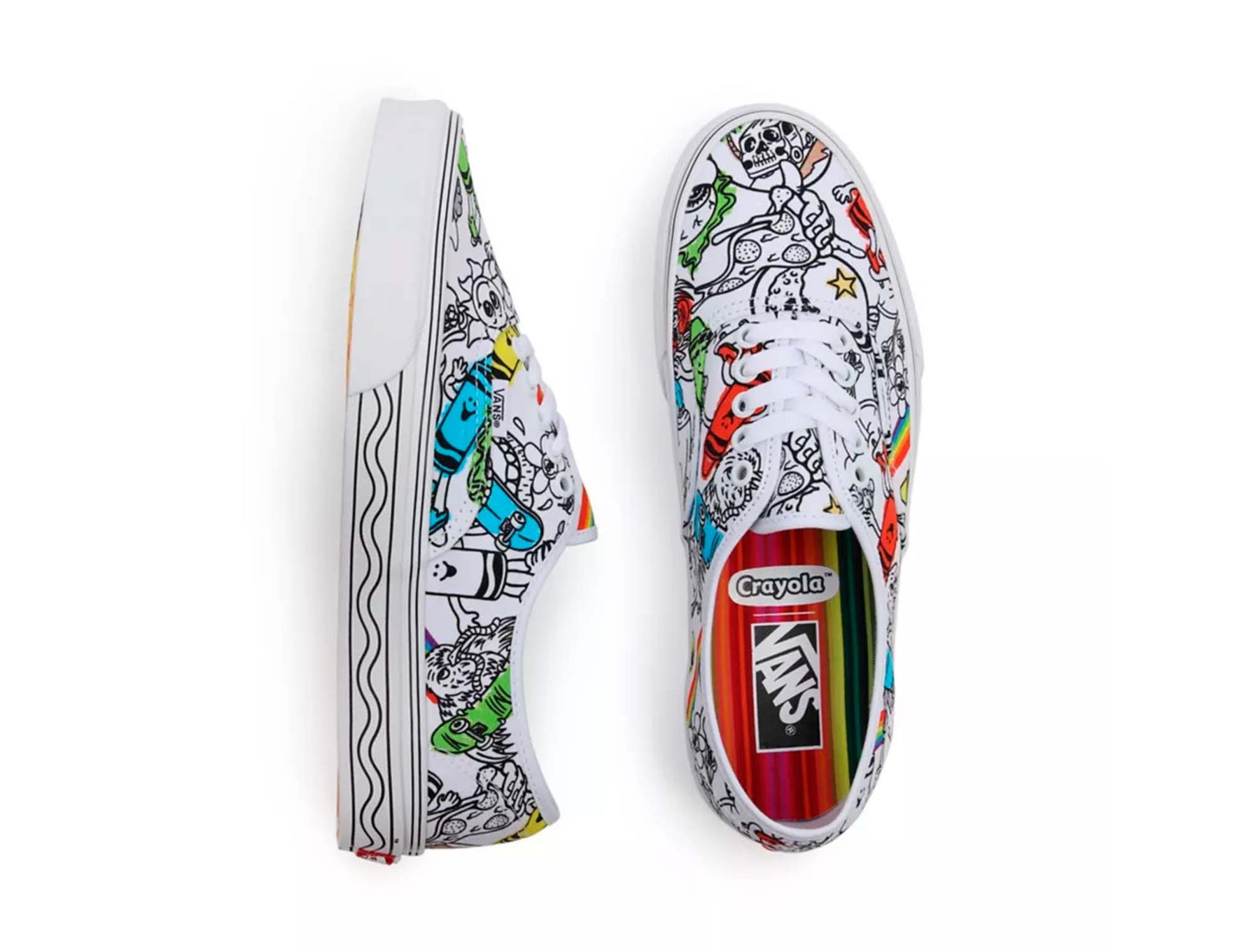 Zapatilla Vans Crayola Authentic Unisex Blanco