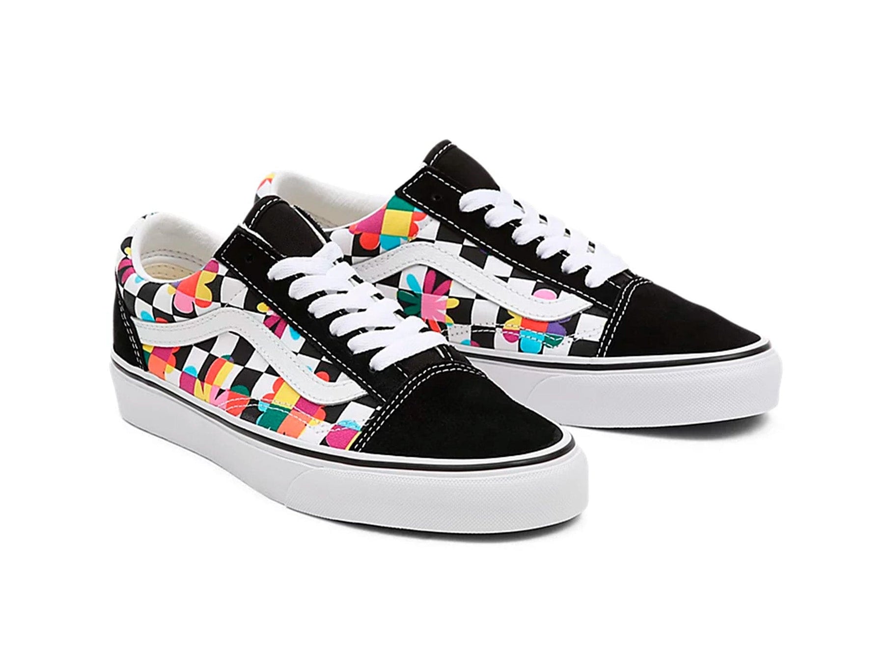 Zapatilla Vans Old Skool (Disney) Multi Check Mujer Negro