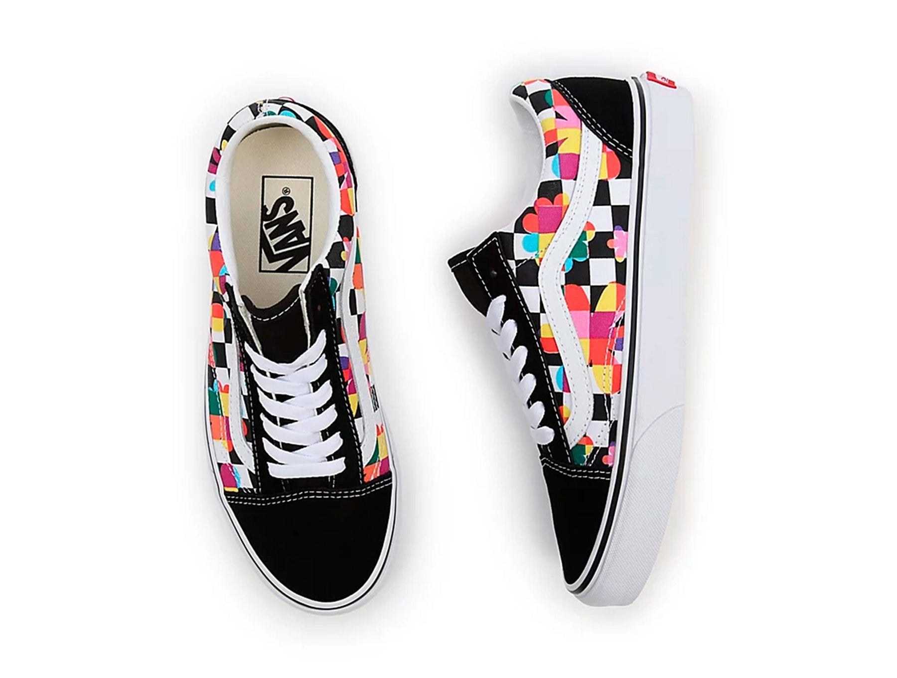Zapatilla Vans Old Skool (Disney) Multi Check Mujer Negro