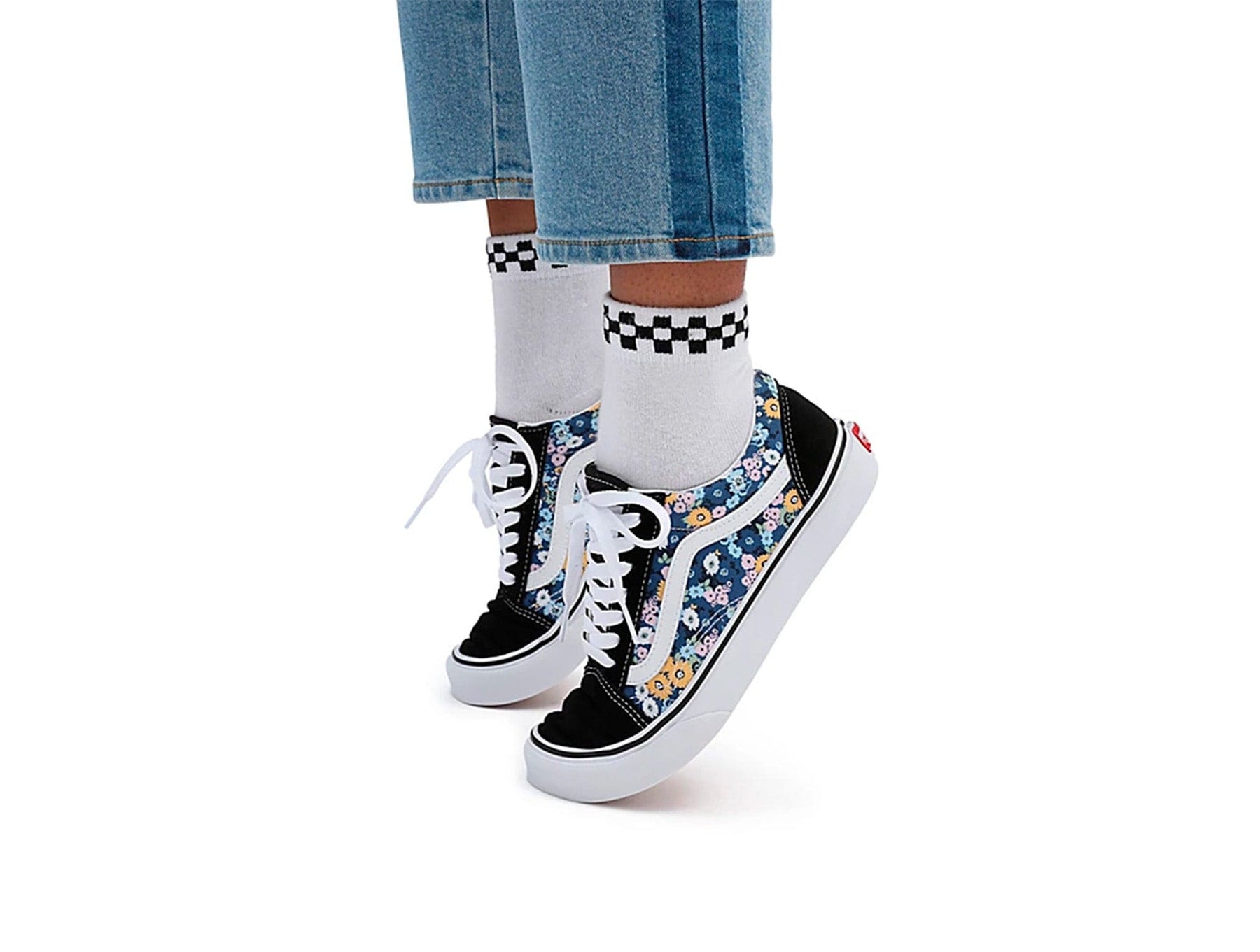 Zapatilla Vans Old Skool Floral Mujer Negro