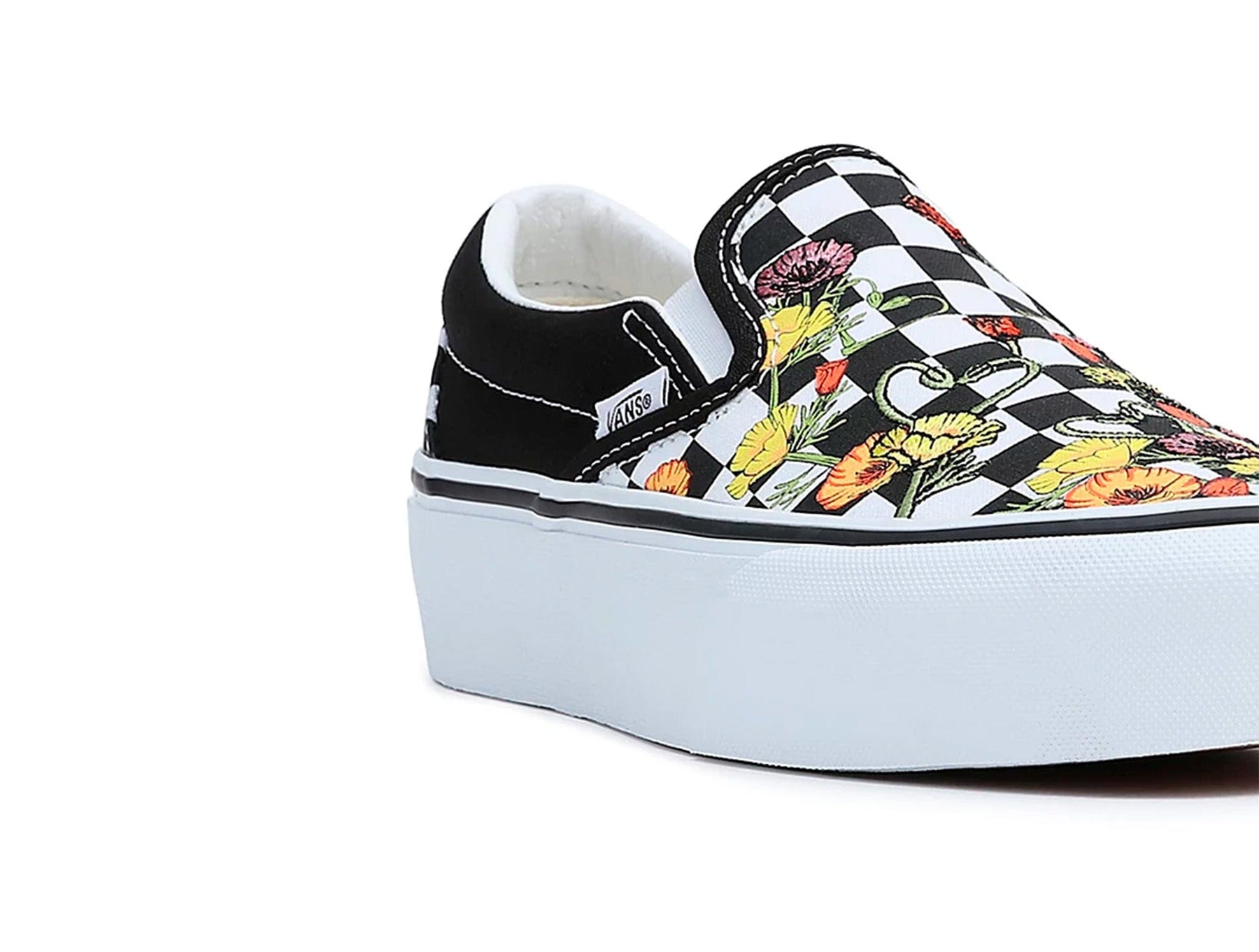 Zapatilla Vans Slip-On Plataforma Poppy Checkerboard Mujer Negro