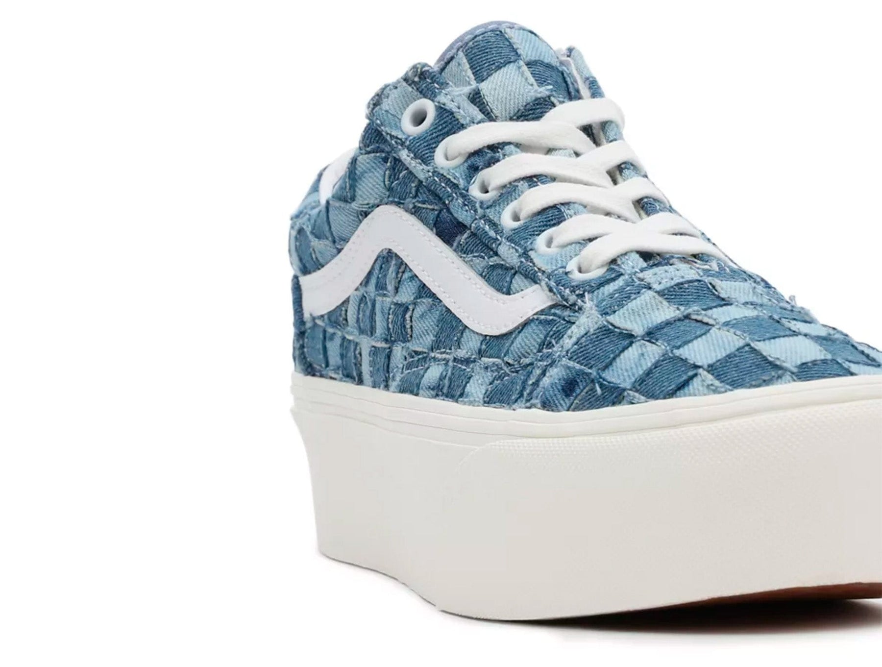 Zapatilla Vans Old Skool Stackform (Woven) Mujer Celeste