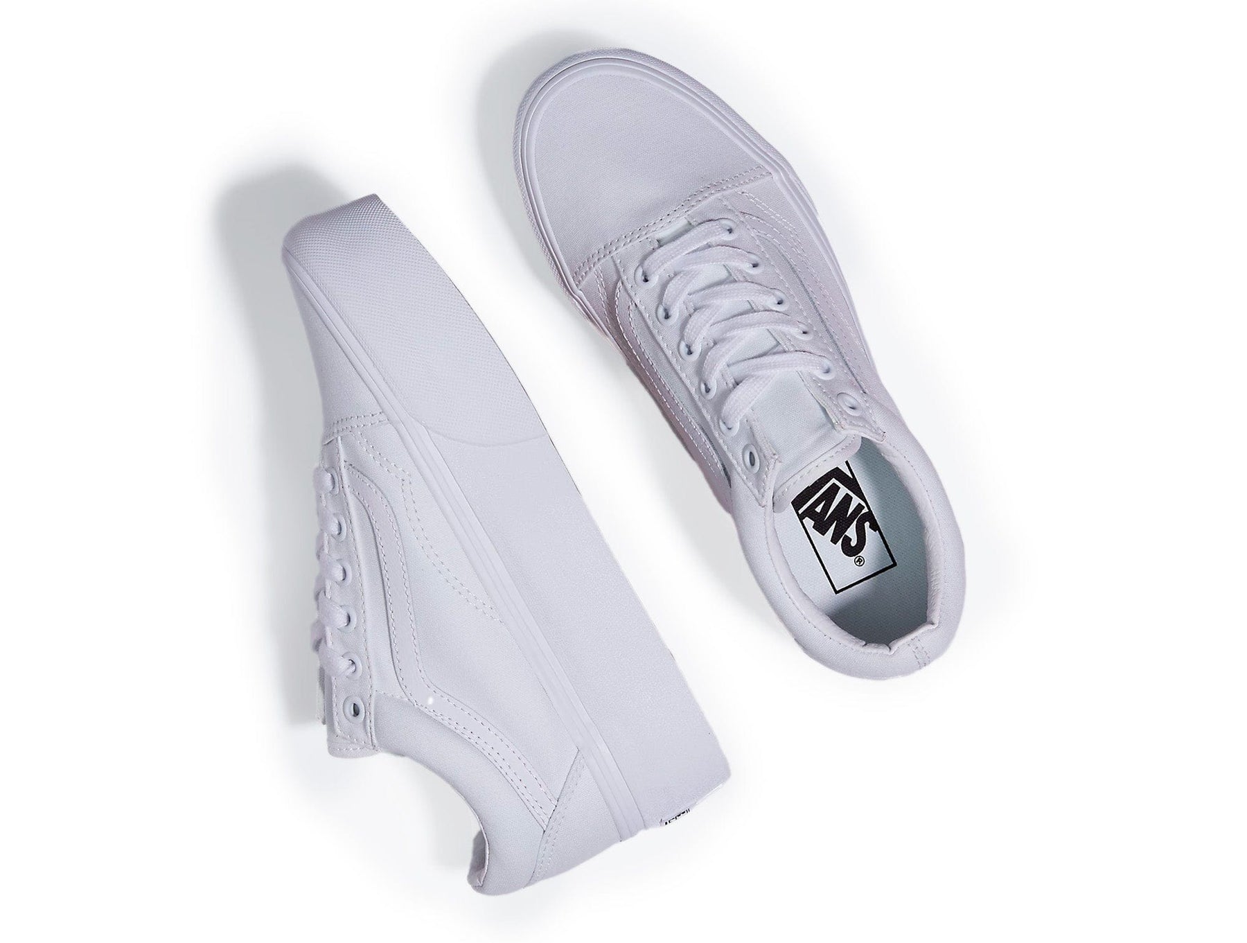 Zapatilla Vans Old Skool Stackform Mujer Mono Blanco