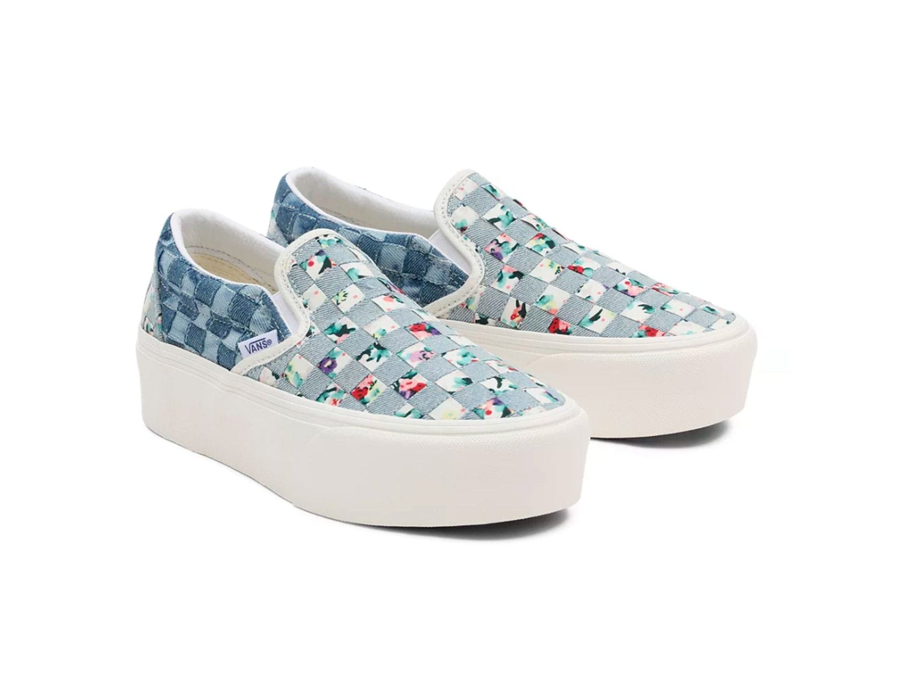 Zapatilla Vans Slip-On Stackform (Woven) Mujer Celeste