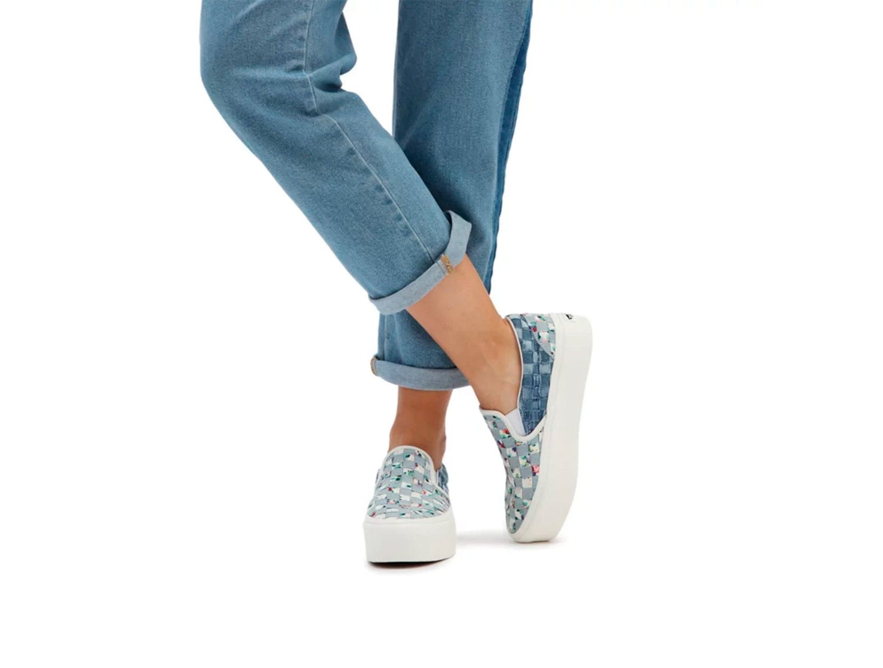 Zapatilla Vans Slip-On Stackform (Woven) Mujer Celeste