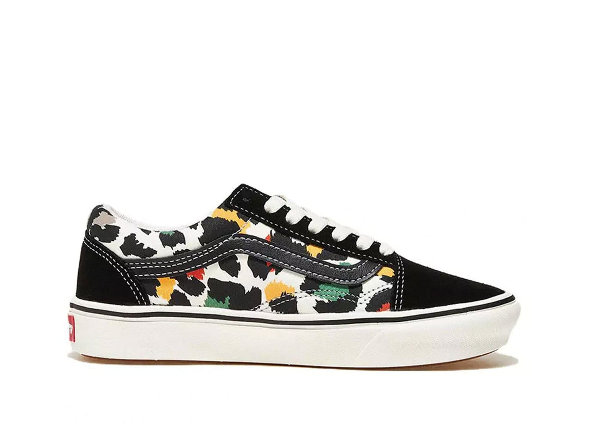 Zapatilla Vans Comfycush Old Skool Mini Leopard Mujer Negro