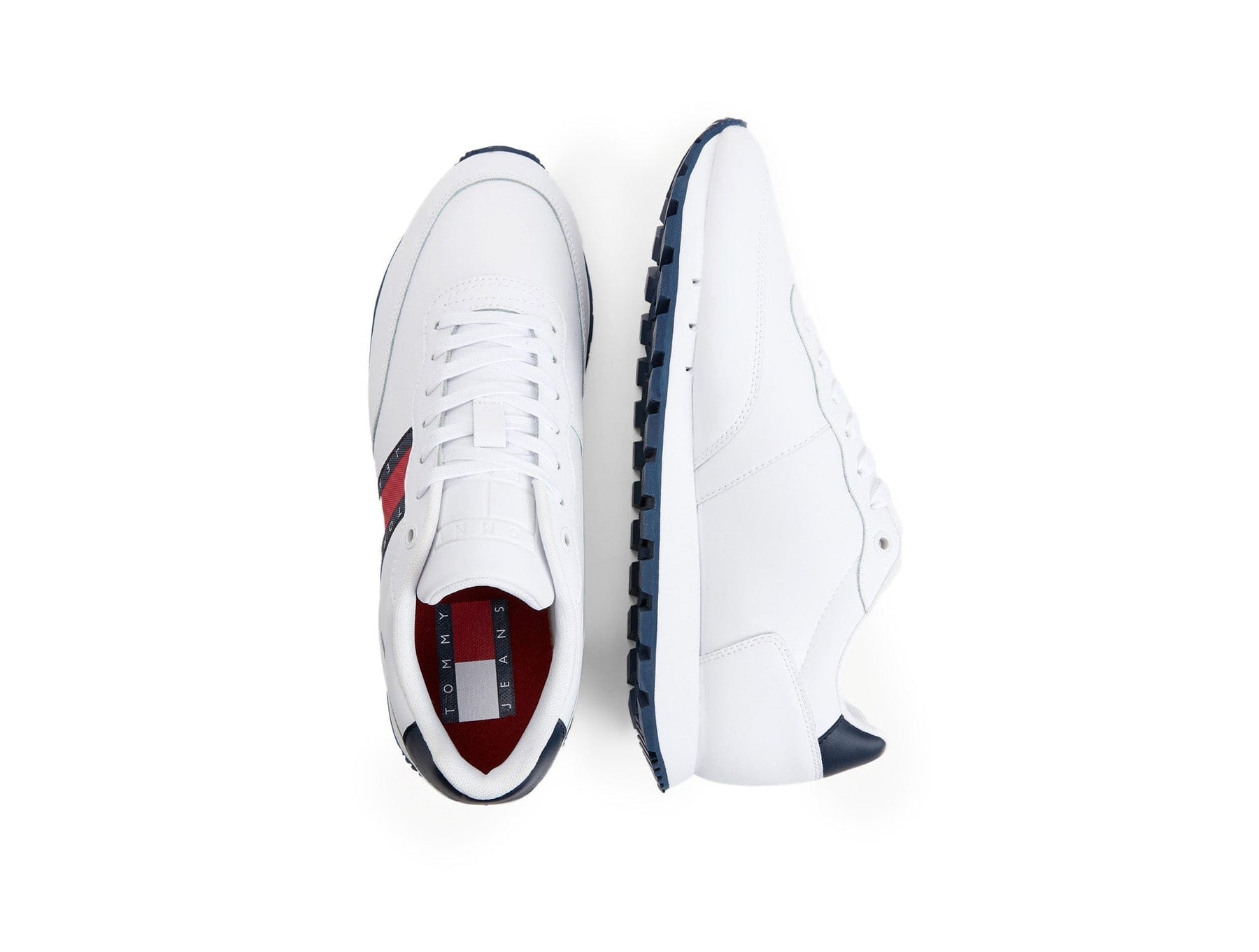 Zapatilla Tommy Leather Runner Hombre Blanco