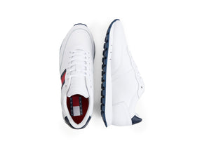 Zapatilla Tommy Leather Runner Hombre Blanco