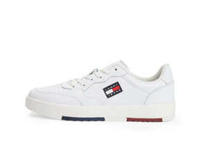 Zapatilla Tommy  Basket Leather  Hombre Blanco