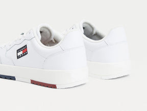 Zapatilla Tommy  Basket Leather  Hombre Blanco