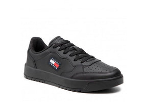 Zapatilla Tommy  Basket Leather  Hombre Negro