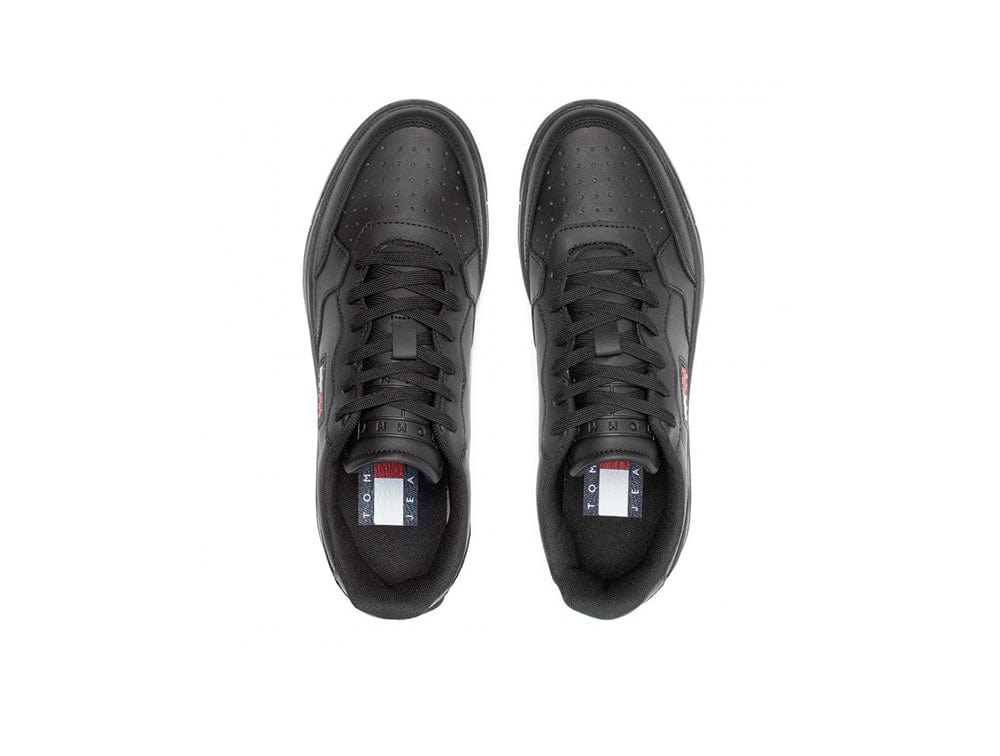 Zapatilla Tommy  Basket Leather  Hombre Negro
