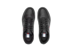 Zapatilla Tommy  Basket Leather  Hombre Negro