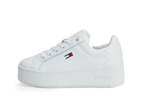 Zapatilla Tommy Flatform Essenti Mujer Mono Blanco