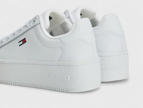 Zapatilla Tommy Flatform Essenti Mujer Mono Blanco