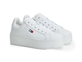 Zapatilla Tommy Flatform Essenti Mujer Mono Blanco