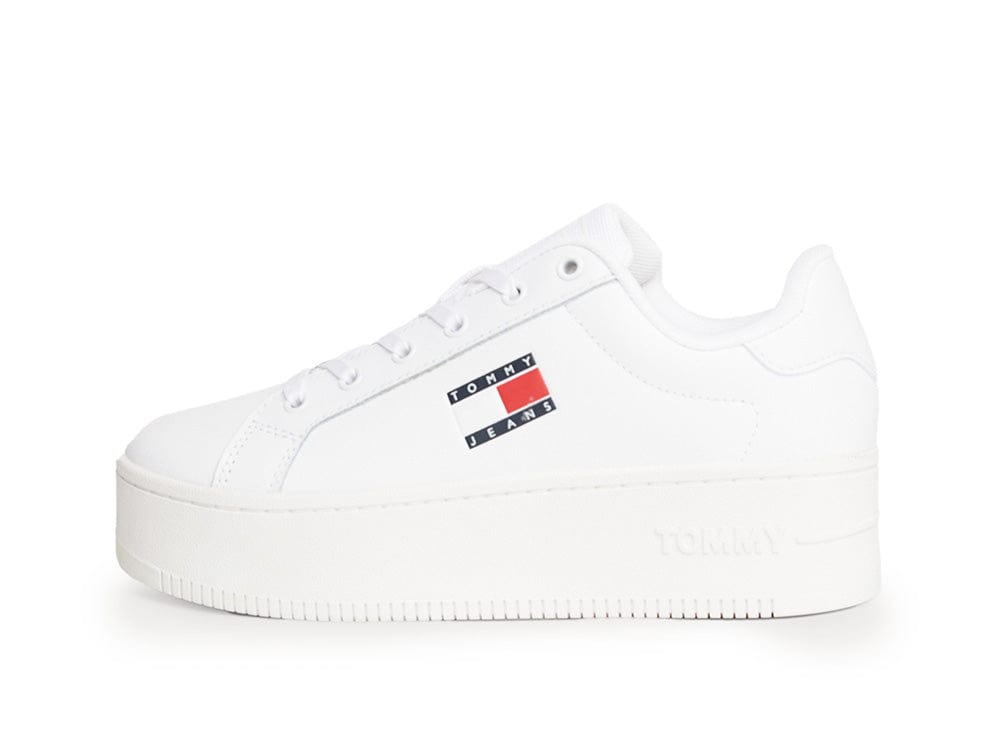 Zapatilla Tommy  Flatform Ess  Mujer Blanco