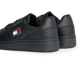 Zapatilla Tommy  Retro Basket Ess Triple Mujer Negro