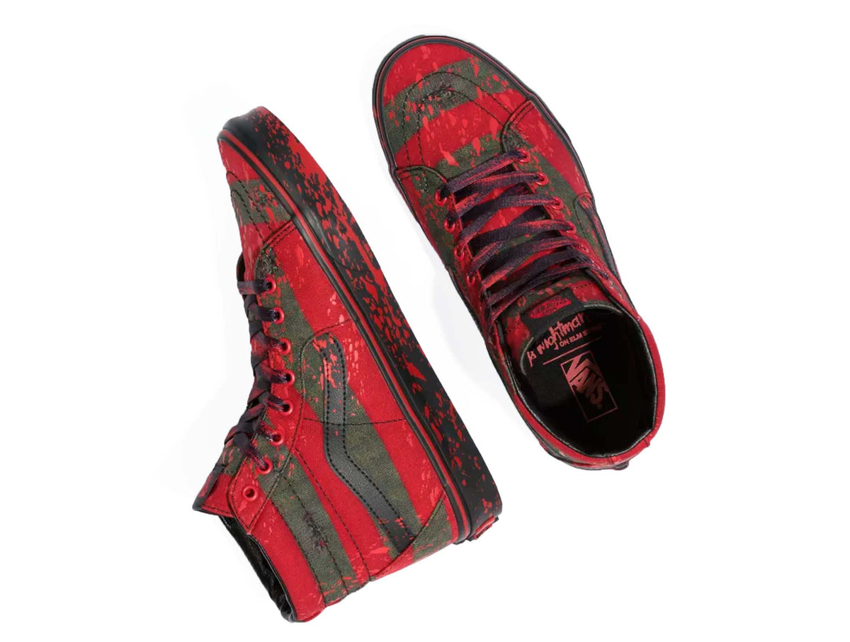 Zapatilla Vans Sk8-Hi Freddy Krueger Unisex Rojo