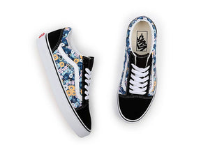 Zapatilla Vans Old Skool Floral Mujer Negro