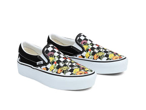 Zapatilla Vans Slip-On Plataforma Poppy Checkerboard Mujer Negro