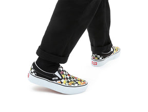 Zapatilla Vans Slip-On Plataforma Poppy Checkerboard Mujer Negro