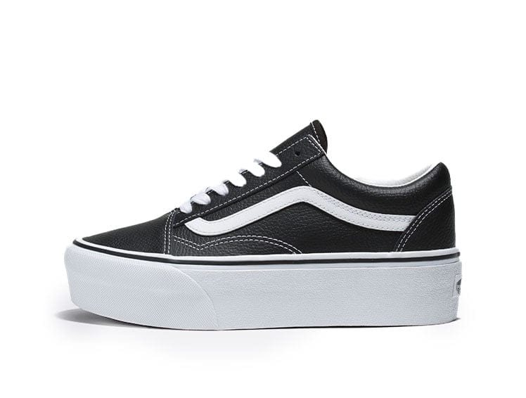 Zapatilla Vans Old Skool Stackform Cuero Mujer Negro